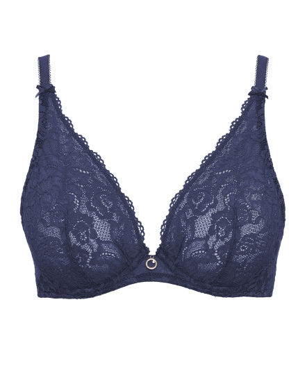 玫瑰物語-水滴無襯內衣(午夜藍)