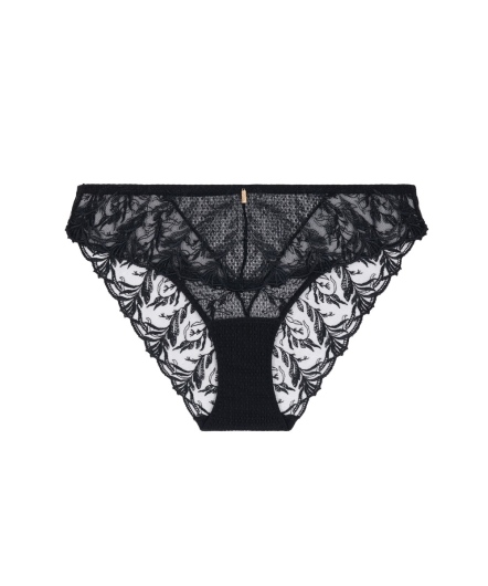 鳶尾盛放-蕾絲三角褲(黑)