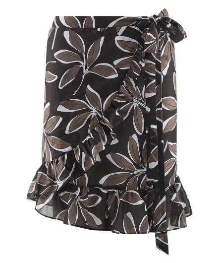 葉之舞-短版罩裙(棕梠綠)