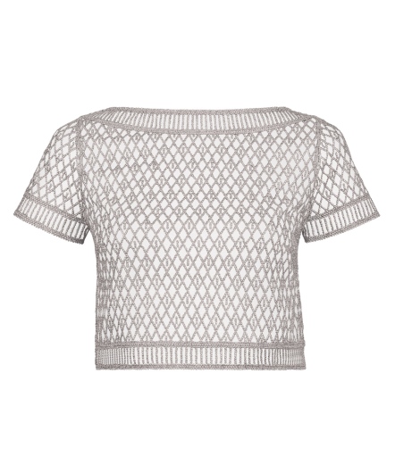 星塵織夢-造型短版上衣(宇宙銀)