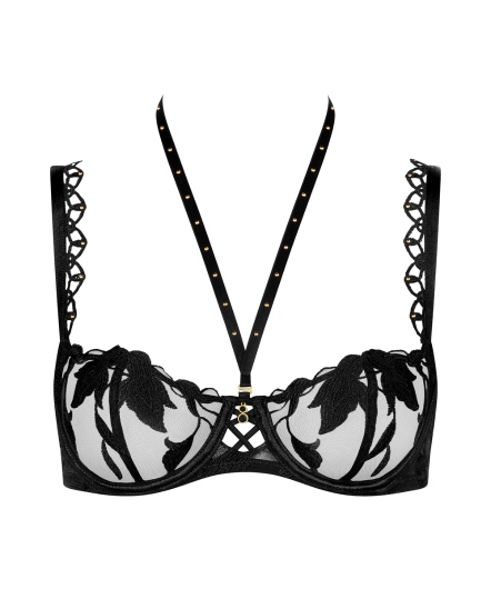 天堂之夜-半罩無襯內衣(黑)