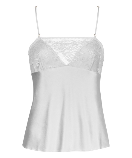 午夜低語-蠶絲細帶上衣(銀)