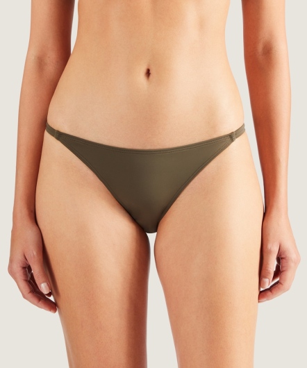 甜蜜的夢-削臀三角泳褲(棕梠綠)