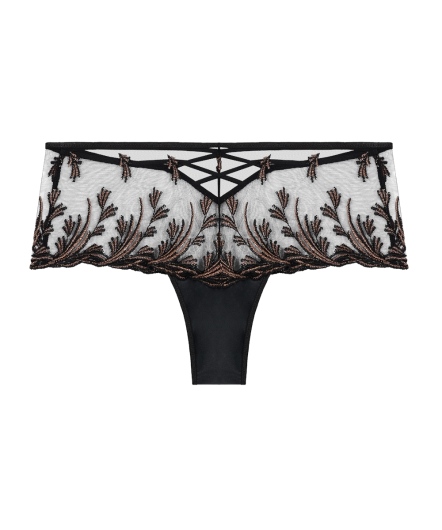 浪漫宇宙-蕾絲平口褲(黑)