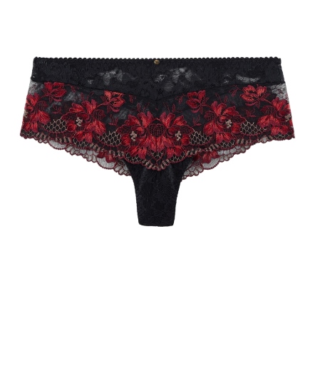 夏日旋律-平口褲(黑x櫻桃紅)