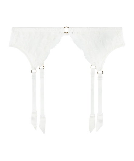 愛之吻-蕾絲吊襪帶(牙白)