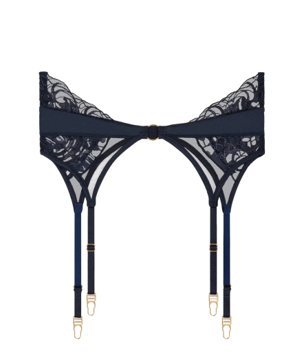 緞韶流芳-蕾絲吊襪帶(深藍)