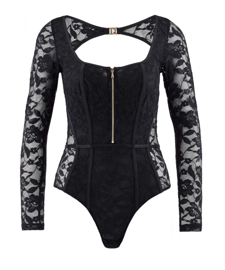 歐巴德-蕾絲連身BODY(黑)