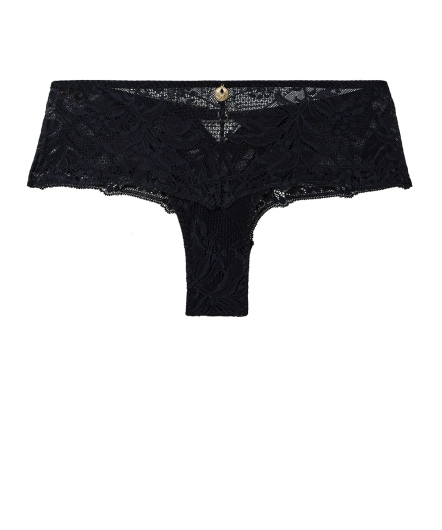 金色芳華-蕾絲平口褲(黑)