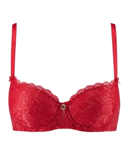摯愛玫瑰-半罩有襯內衣(紅)