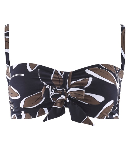 葉之舞-可拆肩帶抹胸泳衣(棕梠綠)