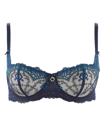 貝爾-半罩無襯內衣(藍)