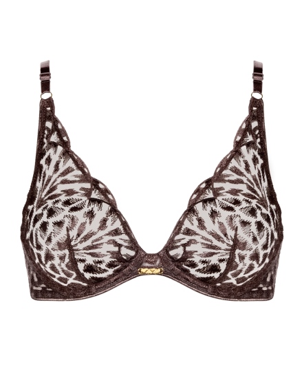 狂戀-水滴無襯內衣(緞棕)