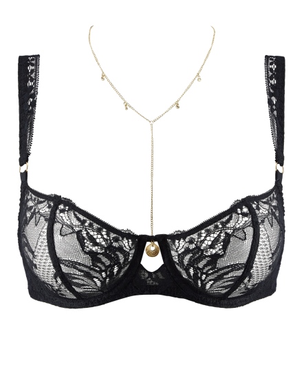 金色芳華-半罩無襯內衣(黑)