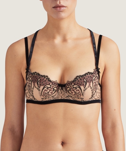 傾心-美背半罩無襯內衣(紫x膚)