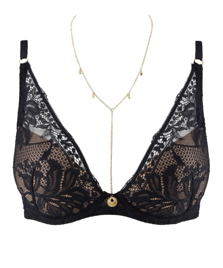 金色芳華-水滴有襯內衣(黑)