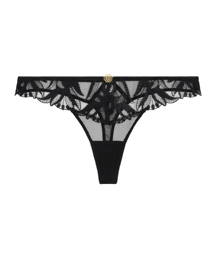 甜蜜狂喜-無痕丁字褲(黑)