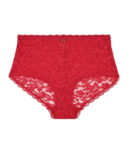 摯愛玫瑰-蕾絲高腰三角褲(紅)
