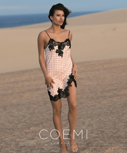 蕾絲細帶短洋裝(點點x粉膚)202318