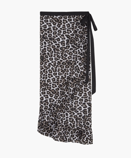 沙丘與海-長版罩裙(豹紋)