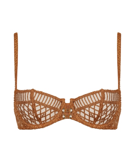 星塵織夢-半罩無襯內衣(琥珀金)