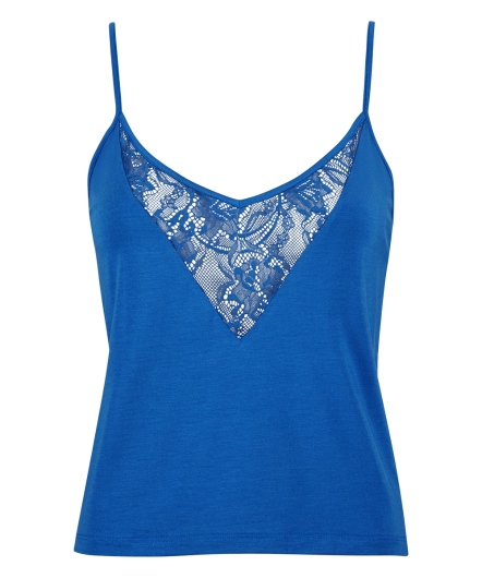 慵懶拾光-莫代爾細帶上衣(藍)