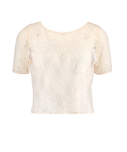 慵懶拾光-蕾絲短上衣(嫩膚)