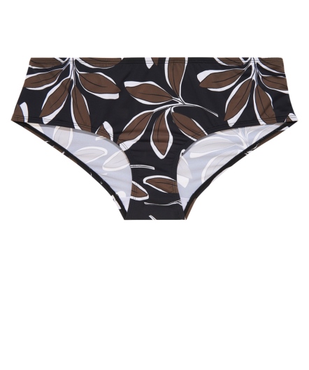 葉之舞-寬版三角泳褲(棕梠綠)