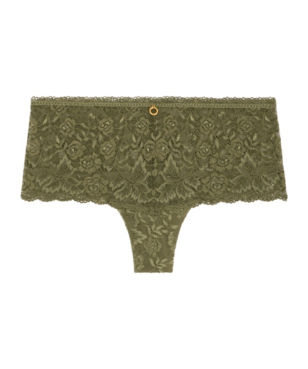 摯愛玫瑰-蕾絲平口褲(苔癬綠)