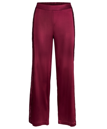 午夜低語-蠶絲長褲(緋紅)