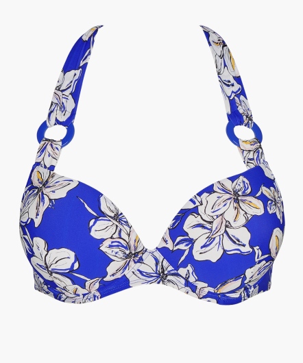 夏日香氣-鋼圈泳衣(藍)