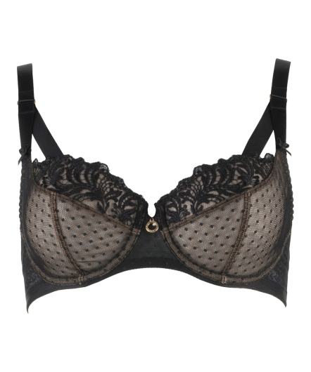 激情女人-3/4罩無襯內衣(黑)