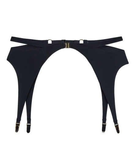 華麗波浪-彈性吊襪帶(黑)