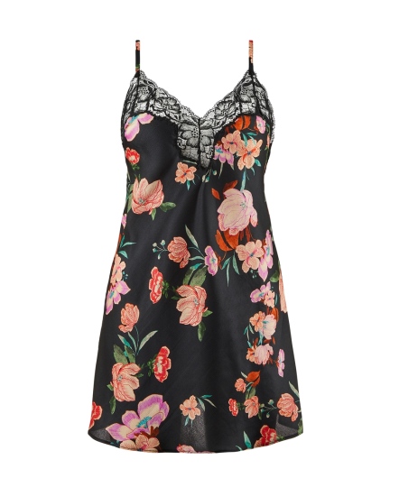 甜蜜絮曲-印花短裙(黑)