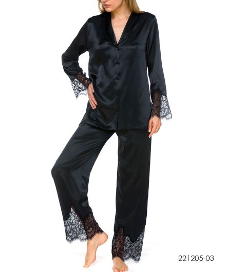 前扣長袖+長褲套裝(黑)221205